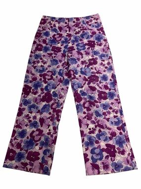 SAMANTHA Women’s 8P Purple Floral Crop Pant